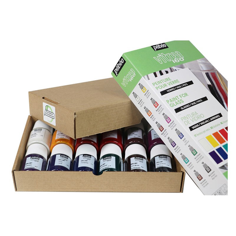 PEBEO Vitrea 160 set culori pentru sticlă 12 x 20 ml