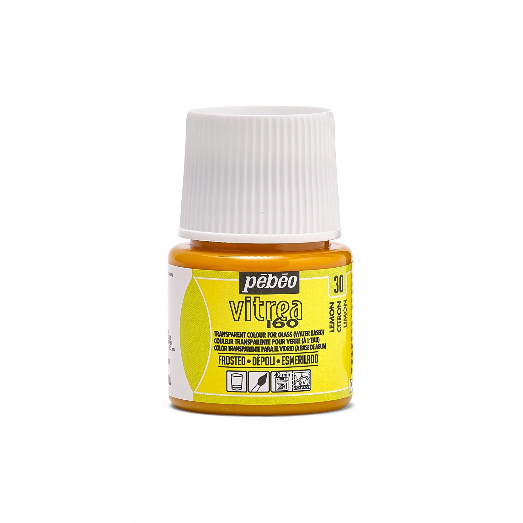 Vopsea pentru sticlă Pebeo Vitrea 160 cu efect de vitraliu 45 ml – Lămâie