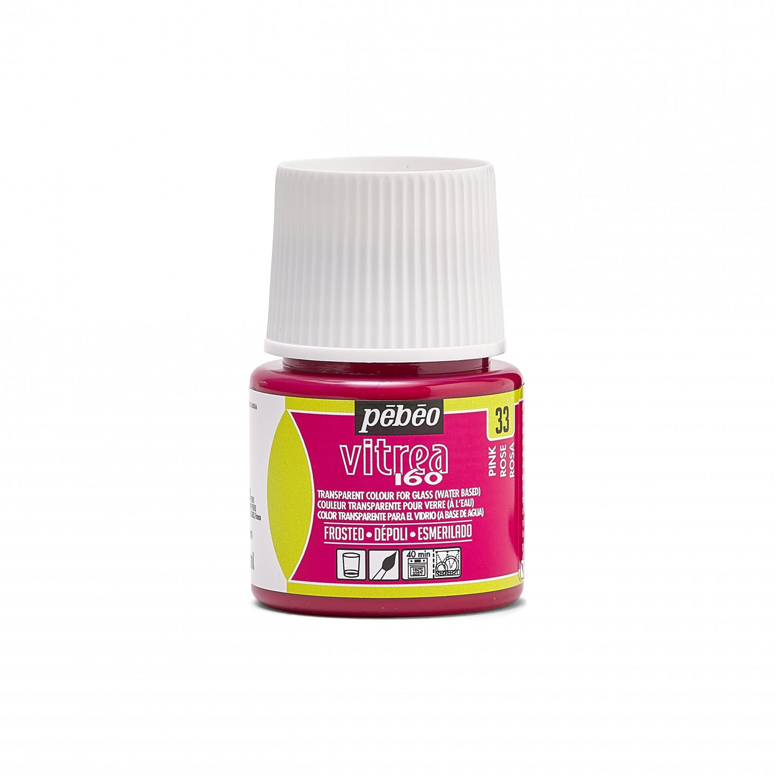 Vopsea pentru sticlă Pebeo Vitrea 160 cu efect de vitraliu 45 ml – Roz