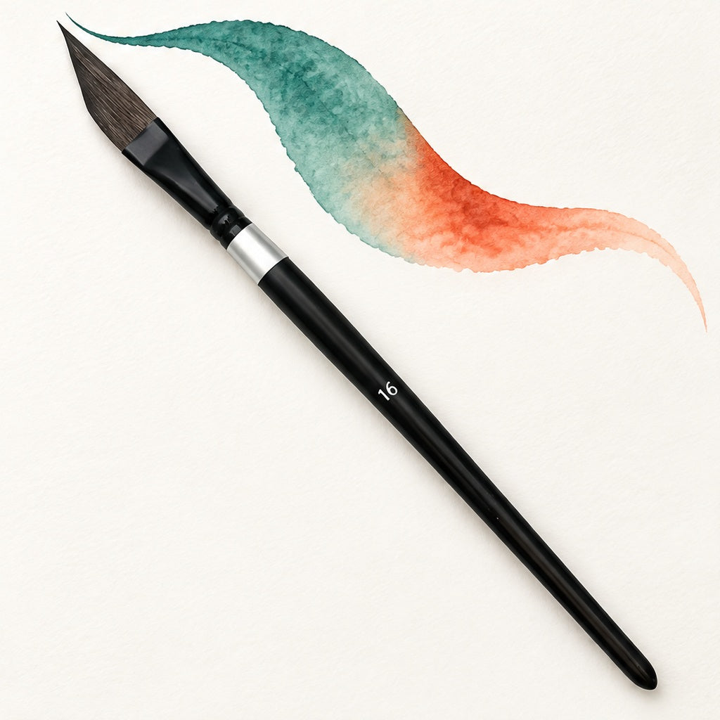 Pensulă acuarelă tip sword liner , mâner lung, mărimi 8 – 20