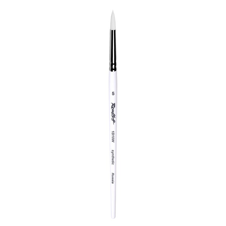 pensula pentru pictura roubloff 1b10w rotunda cu fire sintetice ro hmd1b10w
