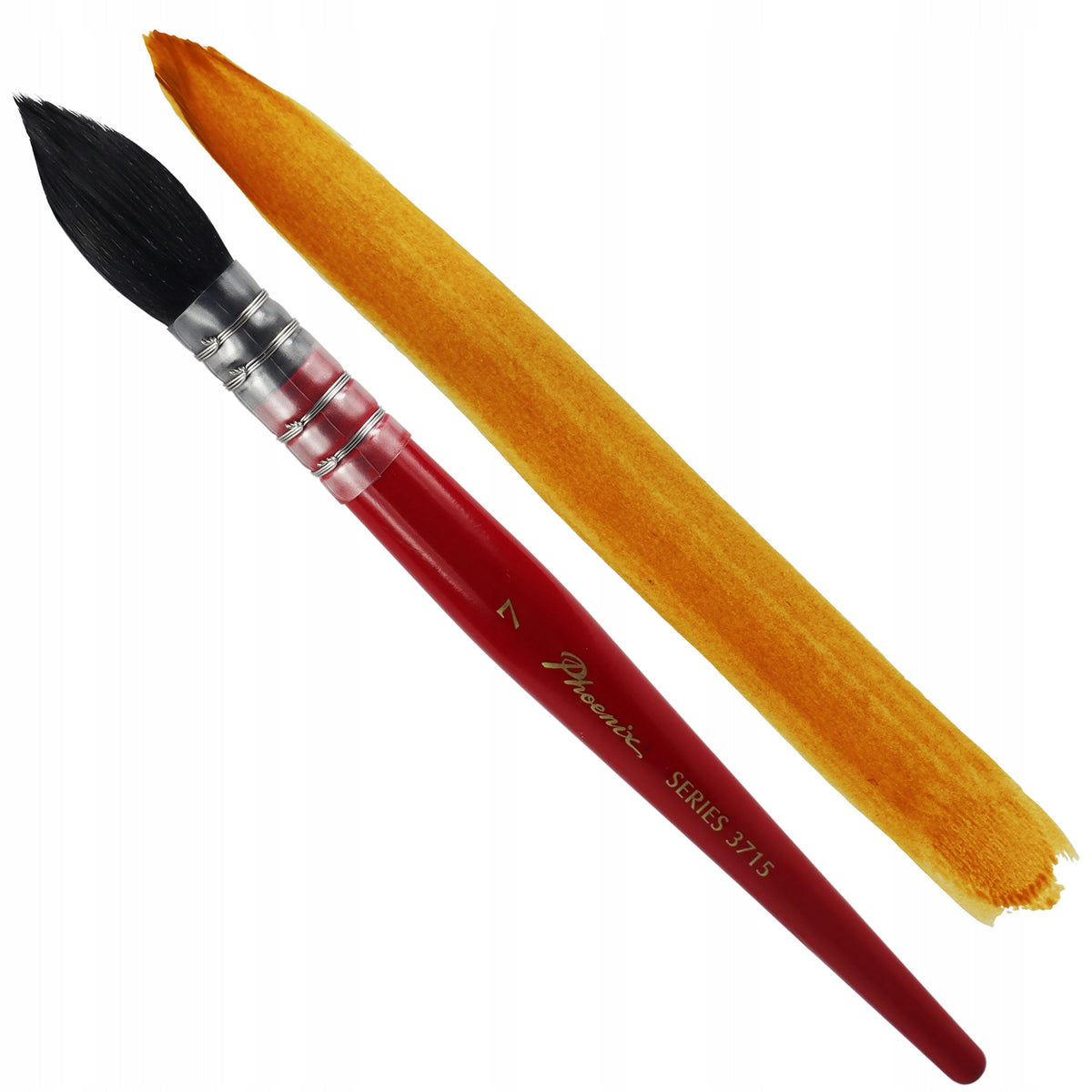 Pensulă rotundă tip mop pentru acuarelă Phoenix 3715, sintetică, mărimi 0–8 – 7#