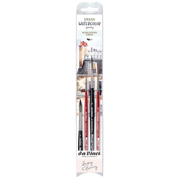pensule da vinci pentru vopsele de acuarela set de 4 bucati ro dvc5602