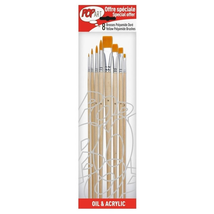 pensule de pictura pebeo set din 8 piese ro pbo950250