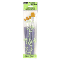 pensule de pictura sintetice pebeo set de 6 piese ro pbo951140