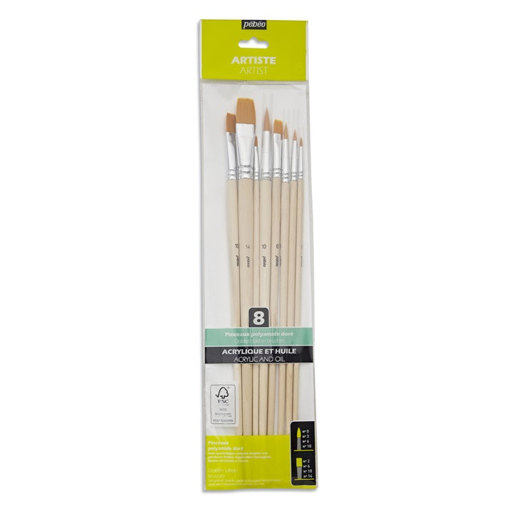 pensule de vopsea pebeo 8 buc ro pbo952404