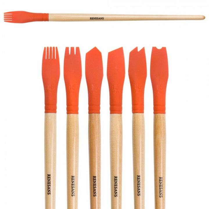 pensule din silicon renesans set 6 bucați