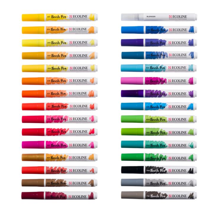 pensule pentru acuarela ecoline brush pen ro rtl11509025