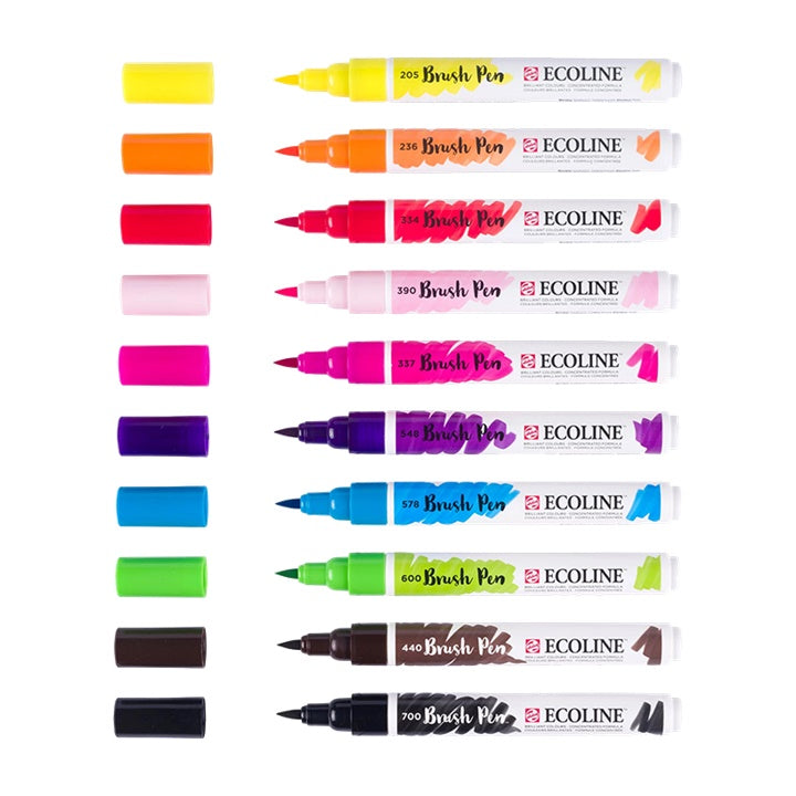 pensule pentru acuarela ecoline brush pen ro rtl11509813
