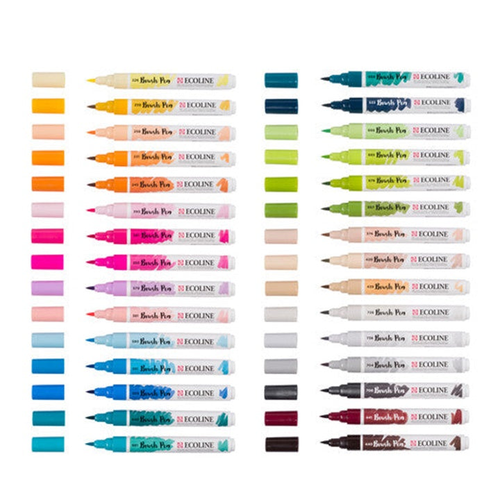 pensule pentru acuarela ecoline brush pen pen 30 buc ro rtl11509026