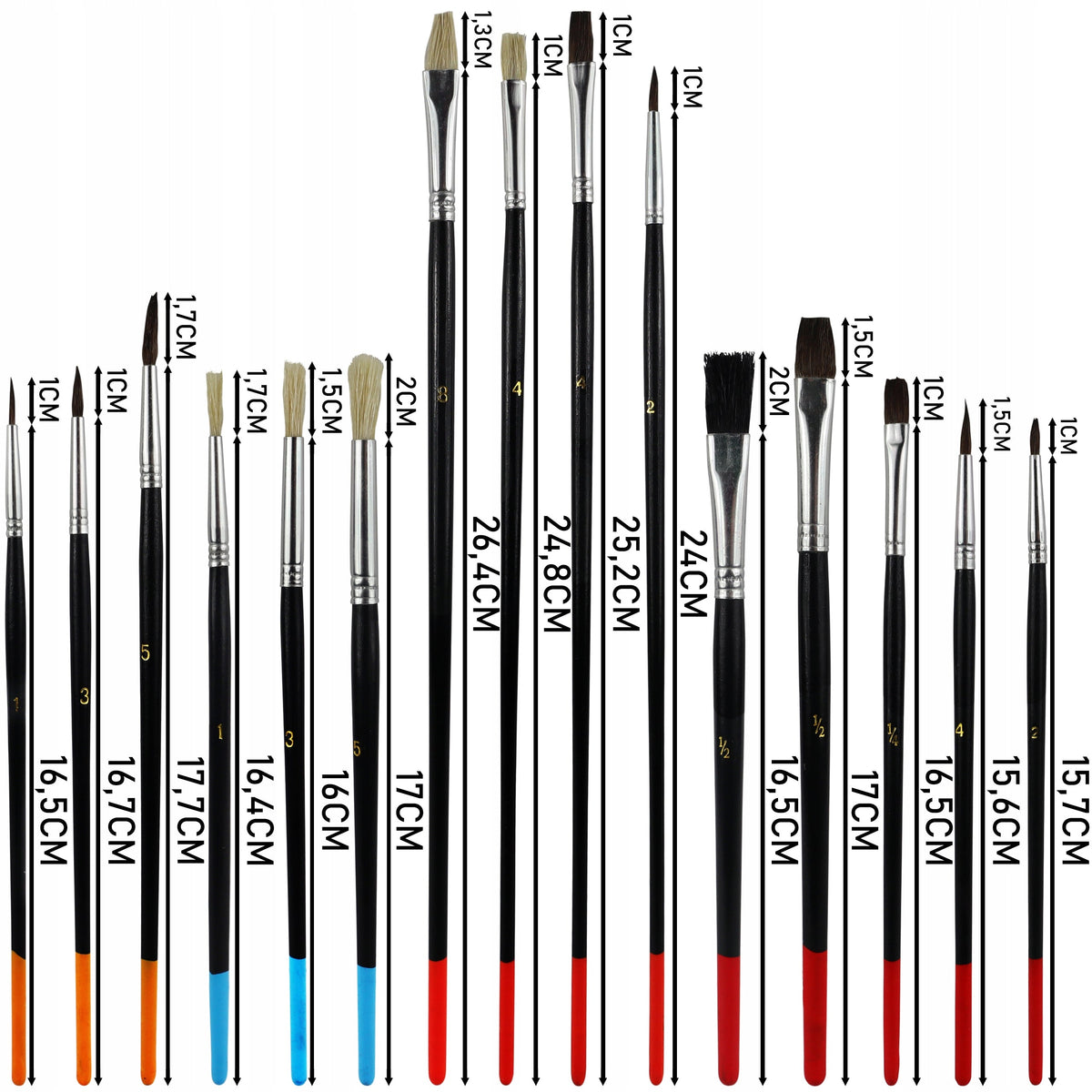 Pensule Phoenix – set de 15 piese
