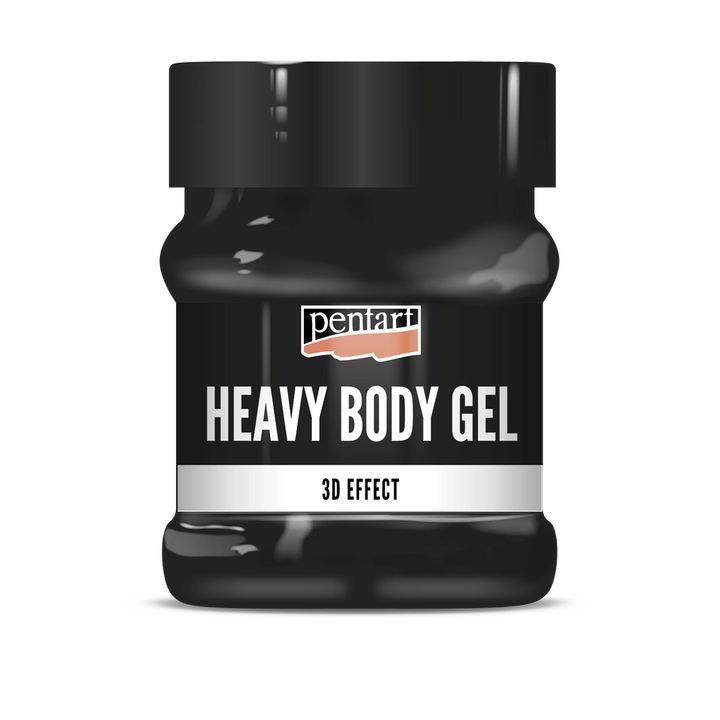 pentart black glossy heavy body gel ro pnt446