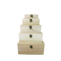 Pentart set cutii din lemn, 5 buc, 27 x 23 x 13 cm