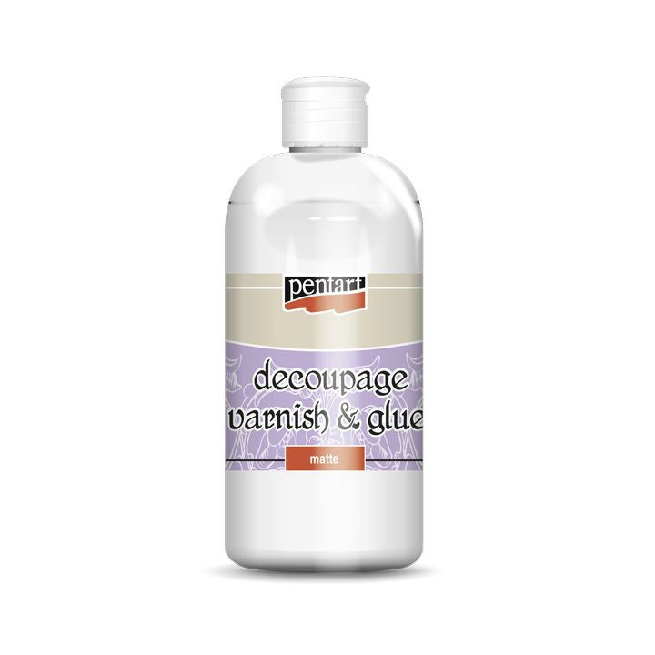 pentart vernis mat si adeziv pentru decoupage 500 ml ro pnt44469