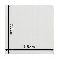 Phoenix, set de 4 pânze pătrate pe carton cu magnet, 7,5 x 7,5 cm