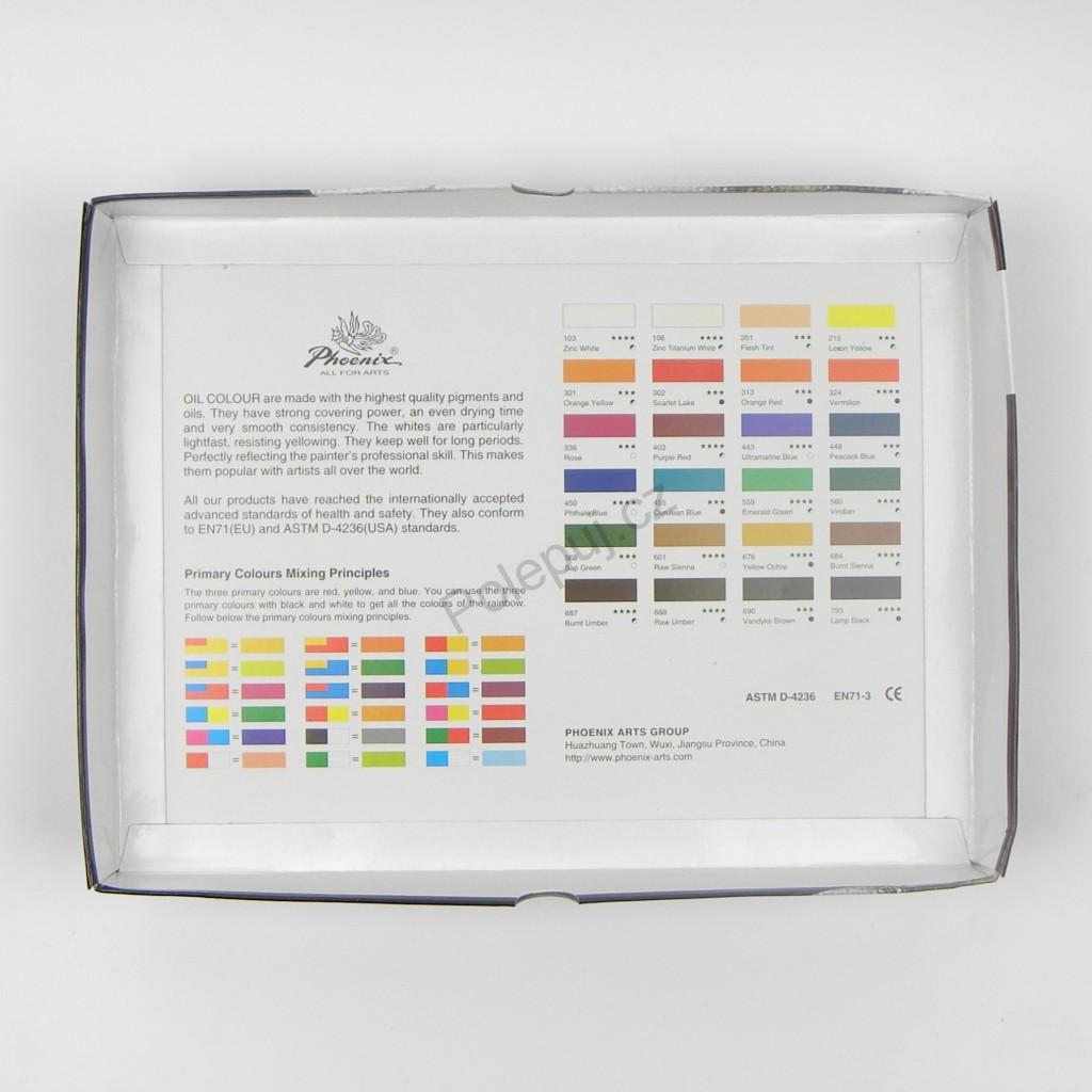 Phoenix – set de culori în ulei, 12–24 x 12 ml