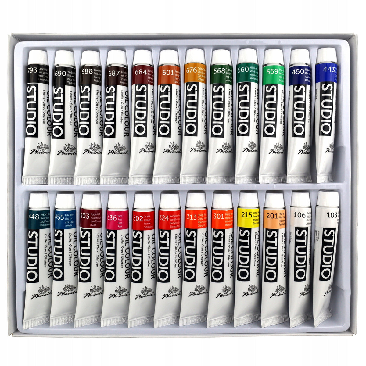 Phoenix - set de culori în ulei 24 x 12 ml