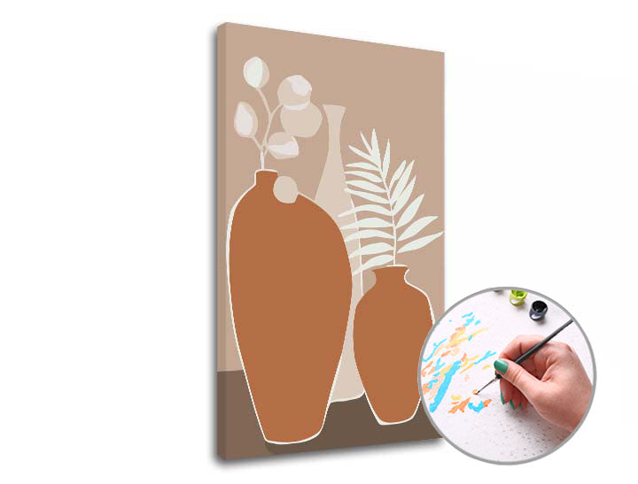 pictura dupa numere baked vase with flowers ro xonscd001