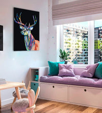 pictura dupa numere colourful deer ro xonbca001e1