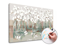 pictura dupa numere flori in glass ro xonfl085