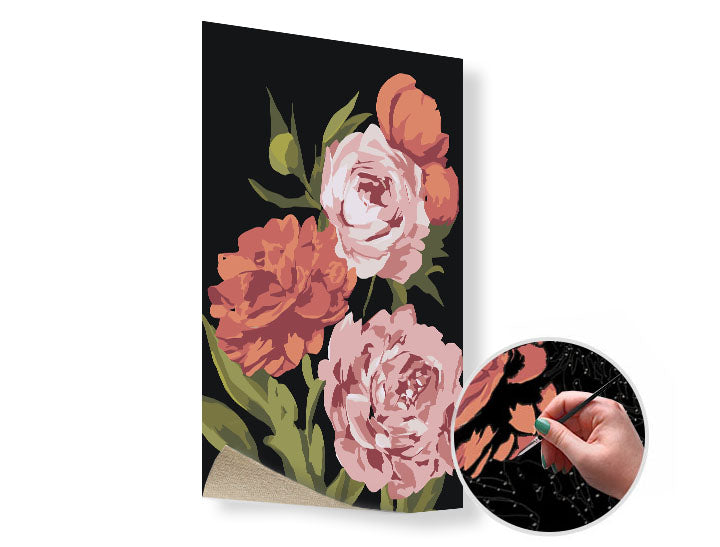 pictura dupa numere flower garden ro xonbca003e1