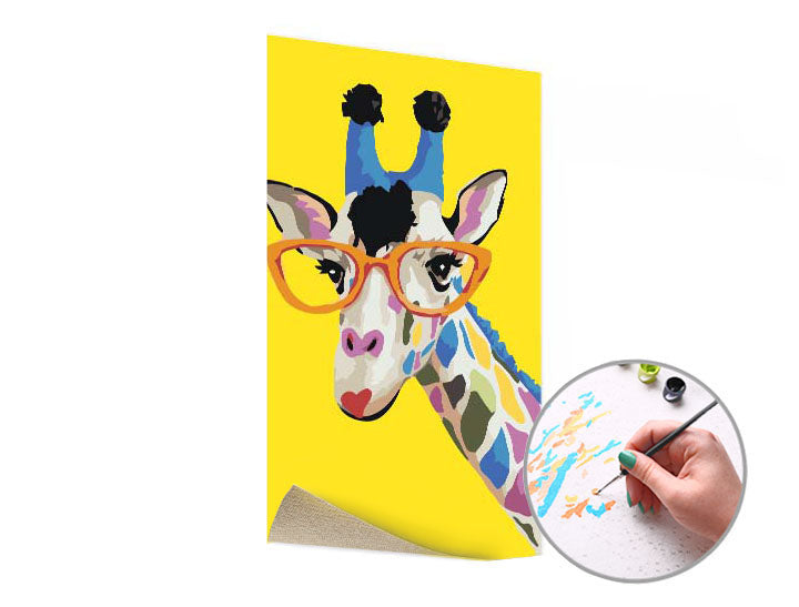 pictura dupa numere girafa cu okuliars ro xonkid090e1