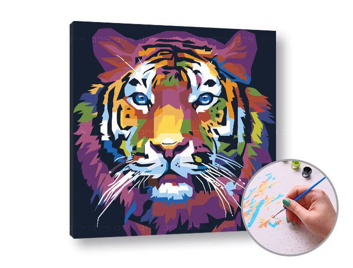 pictura dupa numere tiger jungle ro xonwp009