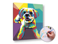 pictura dupa numere white dog ro xonwp006