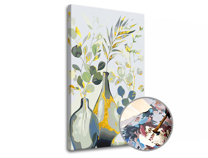 pictura pe numere premium gold o bucata de natura