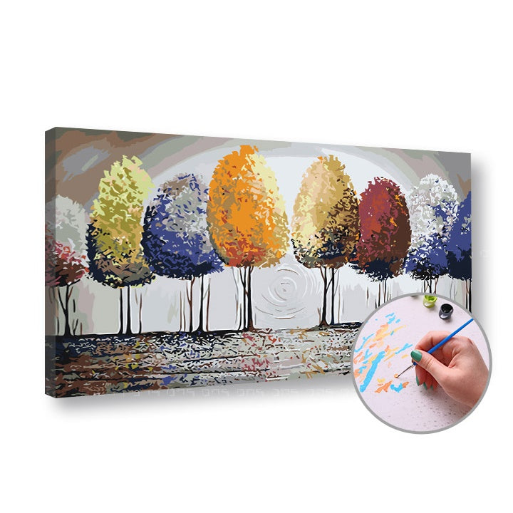 pictura prin numere arbori de culoare ro xonam039e1