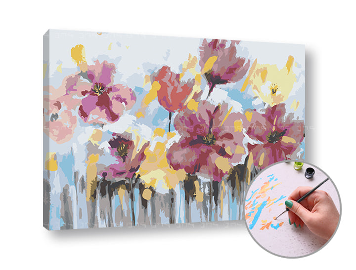 pictura prin numere flori abstract ro xonchfl121