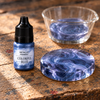 Pigment metalic lichid pentru rășină 5 ml – albastru iridiscent (Colorful Blue)