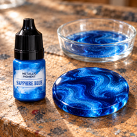 Pigment metalic lichid pentru rășină 5 ml – albastru safir (Sapphire Blue)
