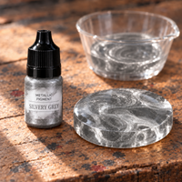 Pigment metalic lichid pentru rășină 5 ml – argintiu (Silvery Grey)