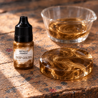 Pigment metalic lichid pentru rășină 5 ml – auriu închis (Deep Golden)