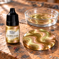 Pigment metalic lichid pentru rășină 5 ml – auriu iridiscent (Colorful Gold)