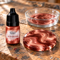 Pigment metalic lichid pentru rășină 5 ml – auriu roșiatic (Red Golden)