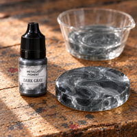 Pigment metalic lichid pentru rășină 5 ml – gri închis (Dark Gray)
