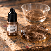 Pigment metalic lichid pentru rășină 5 ml – maro (Brown)