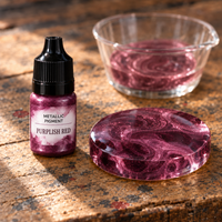 Pigment metalic lichid pentru rășină 5 ml – roșu purpuriu (Purplish Red)