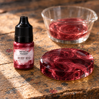 Pigment metalic lichid pentru rășină 5 ml – roșu rubin (Ruby Red)