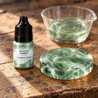 Pigment metalic lichid pentru rășină 5 ml – verde iridiscent (Colorful Green)