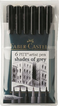 pitt artistic pens set de 6 nuante de gri ro fbc167104