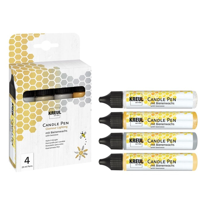 pixuri pentru lumanari kreul set glamour 4 x 29 ml ro krl49756