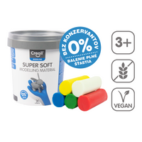Plastilină Creall Super soft 5 × 90 g în găletușă, culori asortate