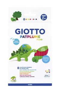 Plastilină GIOTTO Patplume culori neon 8 x 33 g