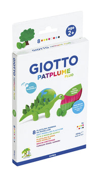 Plastilină GIOTTO Patplume culori neon 8 x 33 g