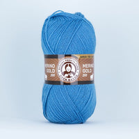 Fire pentru tricotat Madame Tricote Paris Merino Gold 200 - 100 g – 015 albastru