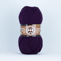 Fire pentru tricotat Madame Tricote Paris Merino Gold 200 - 100 g – 060 prună