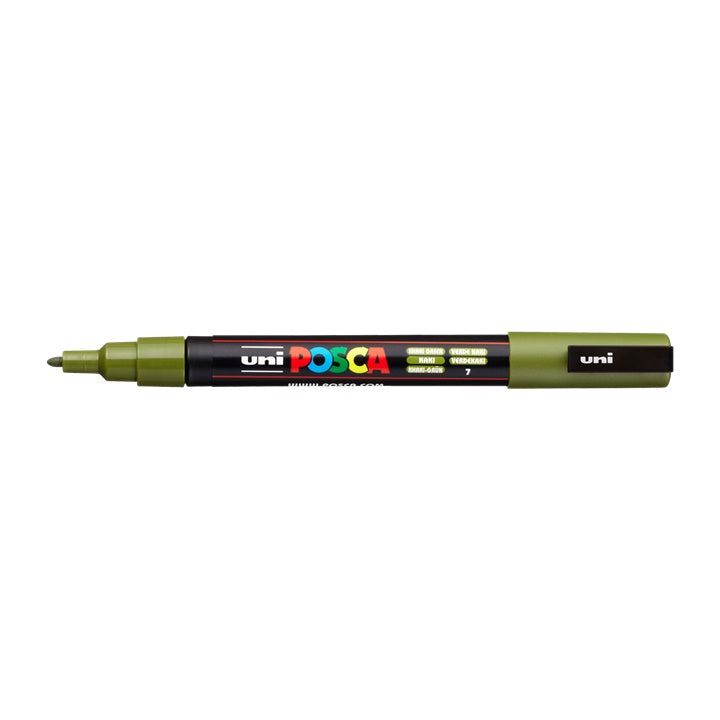 Marker UNI POSCA PC-3M 0.9 - 1.3 MM – verde kaki (7)